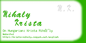 mihaly krista business card